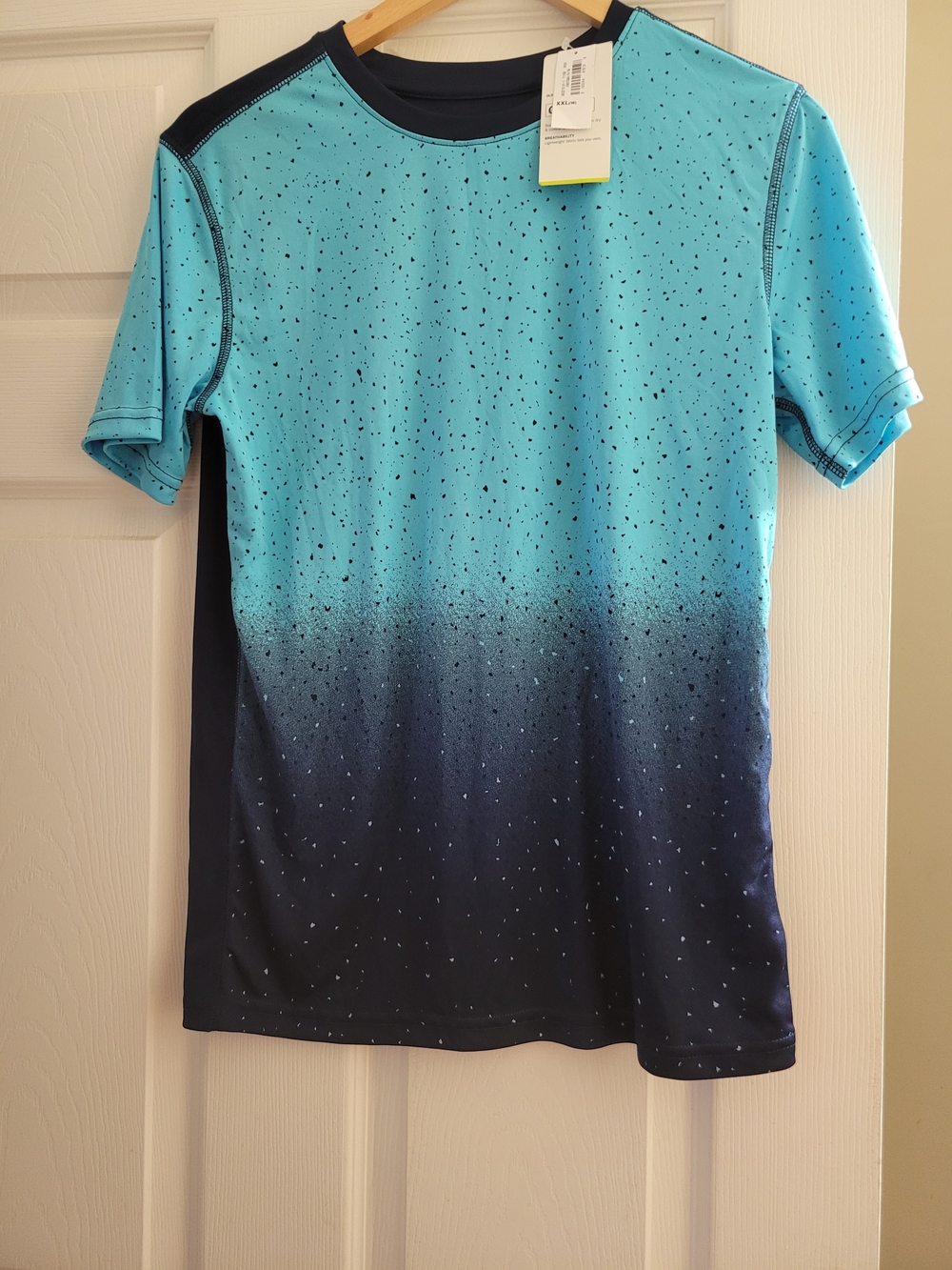 Old Navy Blue Ombre Speckle Short Sleeve Tee
